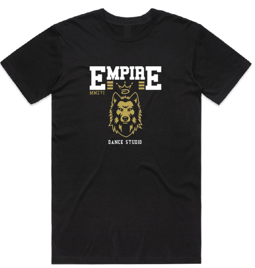 College Style Printed Tee-Black